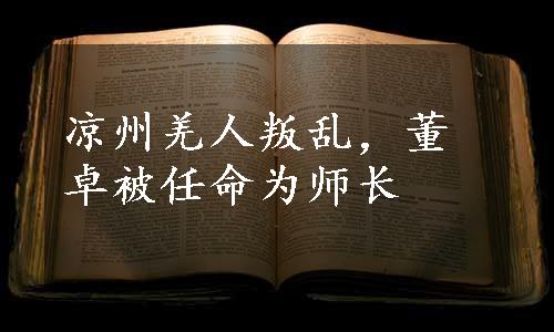 凉州羌人叛乱，董卓被任命为师长