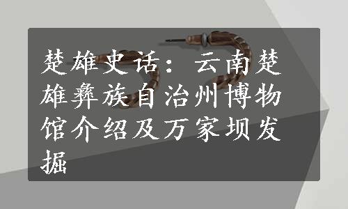 楚雄史话：云南楚雄彝族自治州博物馆介绍及万家坝发掘