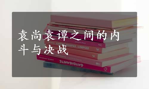 袁尚袁谭之间的内斗与决战