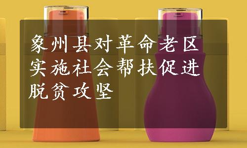 象州县对革命老区实施社会帮扶促进脱贫攻坚