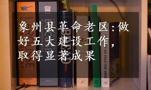 象州县革命老区:做好五大建设工作，取得显著成果