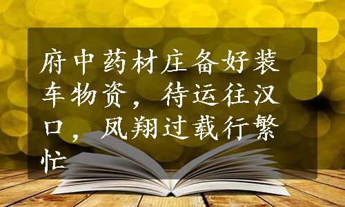 府中药材庄备好装车物资，待运往汉口，凤翔过载行繁忙