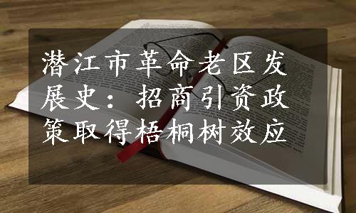 潜江市革命老区发展史：招商引资政策取得梧桐树效应