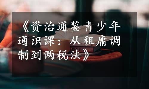 《资治通鉴青少年通识课：从租庸调制到两税法》