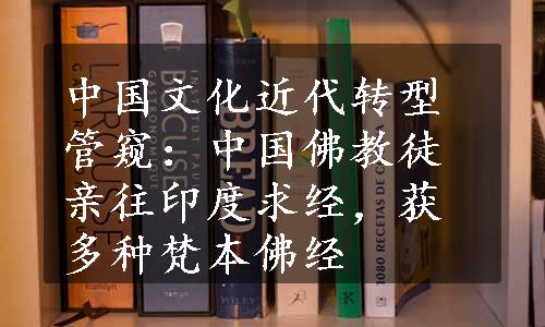 中国文化近代转型管窥：中国佛教徒亲往印度求经，获多种梵本佛经