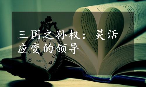 三国之孙权：灵活应变的领导