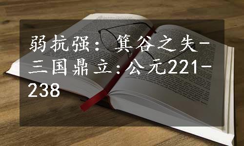 弱抗强：箕谷之失-三国鼎立:公元221-238