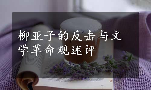 柳亚子的反击与文学革命观述评