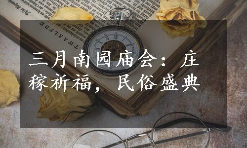 三月南园庙会：庄稼祈福，民俗盛典