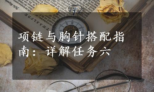 项链与胸针搭配指南：详解任务六