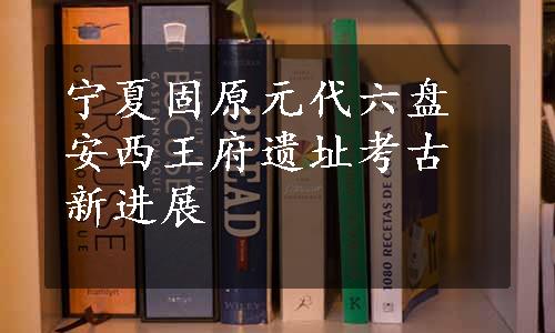 宁夏固原元代六盘安西王府遗址考古新进展