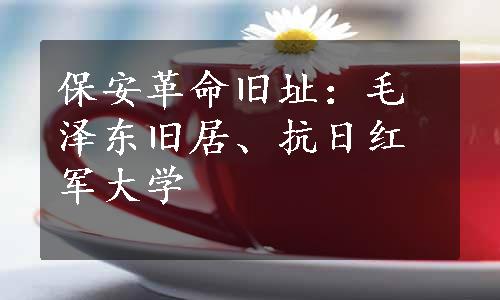 保安革命旧址：毛泽东旧居、抗日红军大学