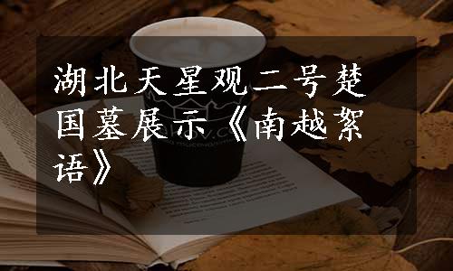 湖北天星观二号楚国墓展示《南越絮语》