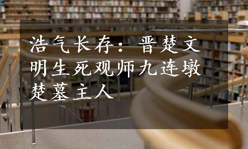 浩气长存：晋楚文明生死观师九连墩楚墓主人