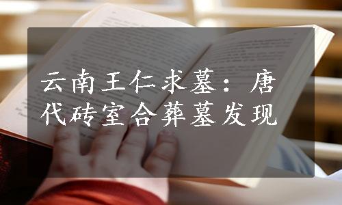 云南王仁求墓：唐代砖室合葬墓发现