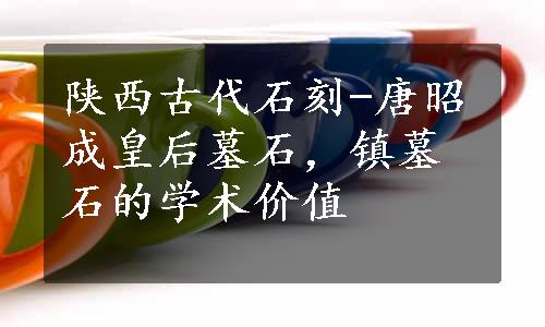 陕西古代石刻-唐昭成皇后墓石，镇墓石的学术价值