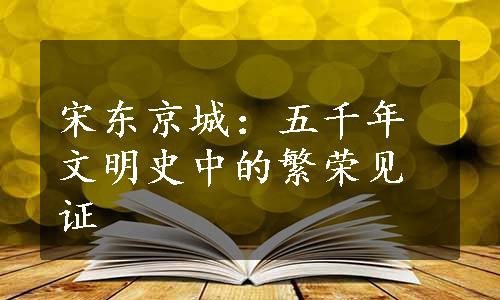 宋东京城：五千年文明史中的繁荣见证