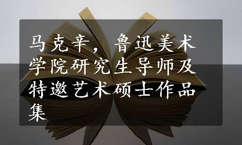 马克辛，鲁迅美术学院研究生导师及特邀艺术硕士作品集