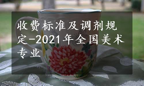 收费标准及调剂规定-2021年全国美术专业