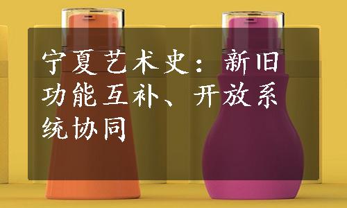 宁夏艺术史：新旧功能互补、开放系统协同