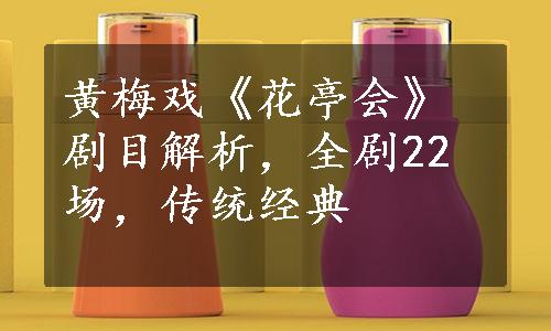 黄梅戏《花亭会》剧目解析，全剧22场，传统经典