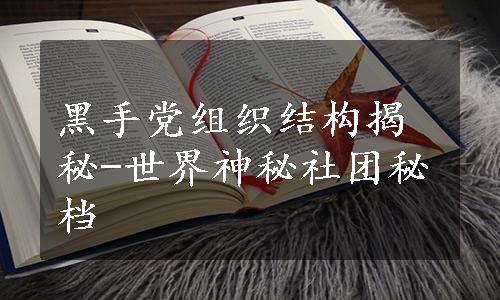 黑手党组织结构揭秘-世界神秘社团秘档