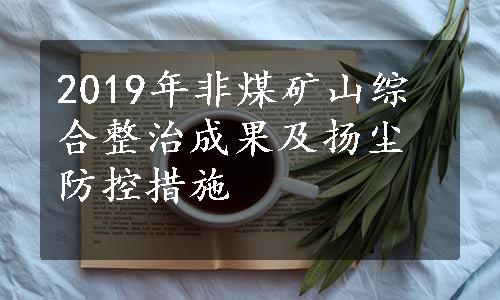 2019年非煤矿山综合整治成果及扬尘防控措施