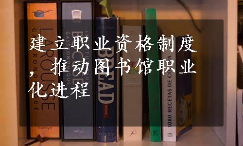 建立职业资格制度，推动图书馆职业化进程