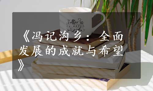 《冯记沟乡：全面发展的成就与希望》