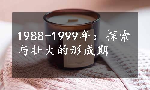 1988-1999年：探索与壮大的形成期