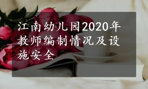 江南幼儿园2020年教师编制情况及设施安全