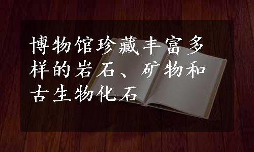 博物馆珍藏丰富多样的岩石、矿物和古生物化石