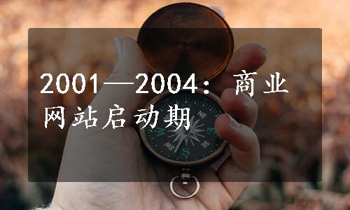 2001—2004：商业网站启动期