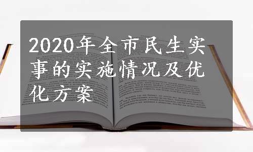 2020年全市民生实事的实施情况及优化方案