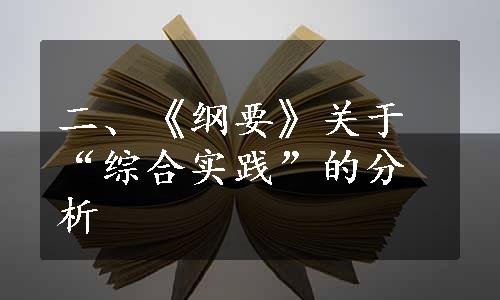 二、《纲要》关于“综合实践”的分析