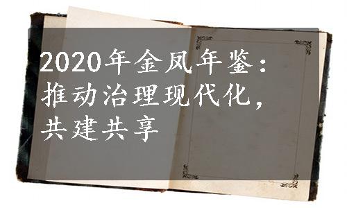 2020年金凤年鉴：推动治理现代化，共建共享