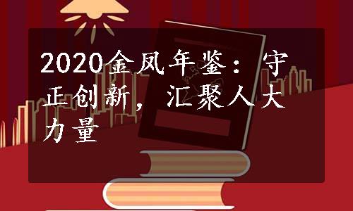 2020金凤年鉴：守正创新，汇聚人大力量