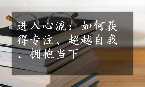 进入心流：如何获得专注、超越自我、拥抱当下