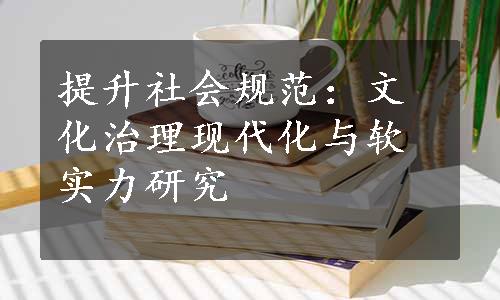 提升社会规范：文化治理现代化与软实力研究