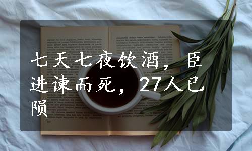 七天七夜饮酒，臣进谏而死，27人已陨