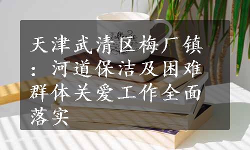 天津武清区梅厂镇：河道保洁及困难群体关爱工作全面落实