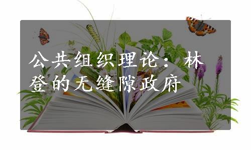 公共组织理论：林登的无缝隙政府