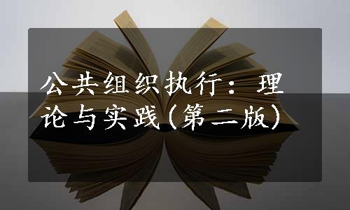 公共组织执行：理论与实践(第二版)