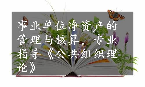 事业单位净资产的管理与核算，专业指导《公共组织理论》