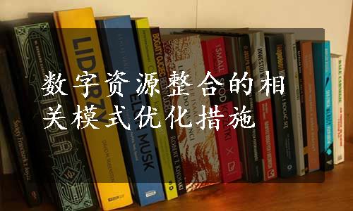 数字资源整合的相关模式优化措施