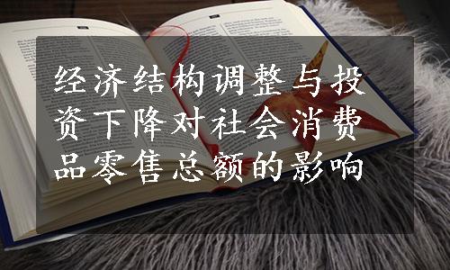 经济结构调整与投资下降对社会消费品零售总额的影响