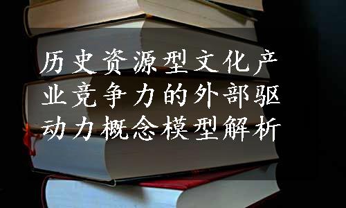 历史资源型文化产业竞争力的外部驱动力概念模型解析