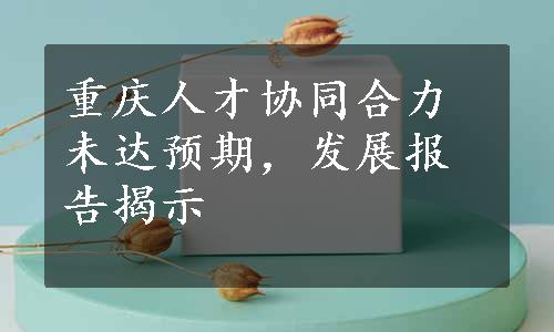 重庆人才协同合力未达预期，发展报告揭示