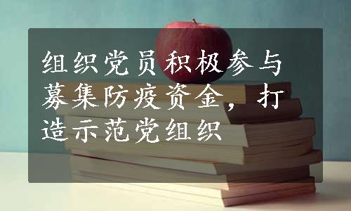 组织党员积极参与募集防疫资金，打造示范党组织