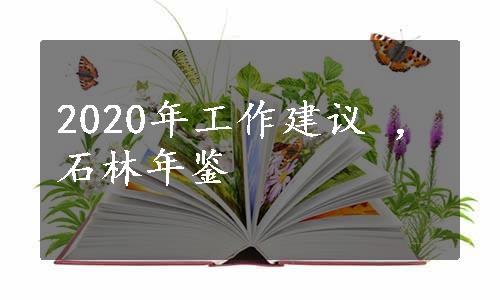 2020年工作建议 ，石林年鉴